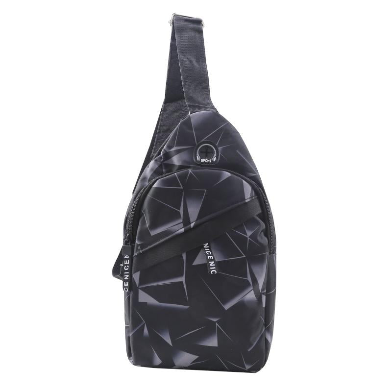Lightweight Geo Print Chest Bag for Couples