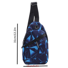Lightweight Geo Print Chest Bag for Couples
