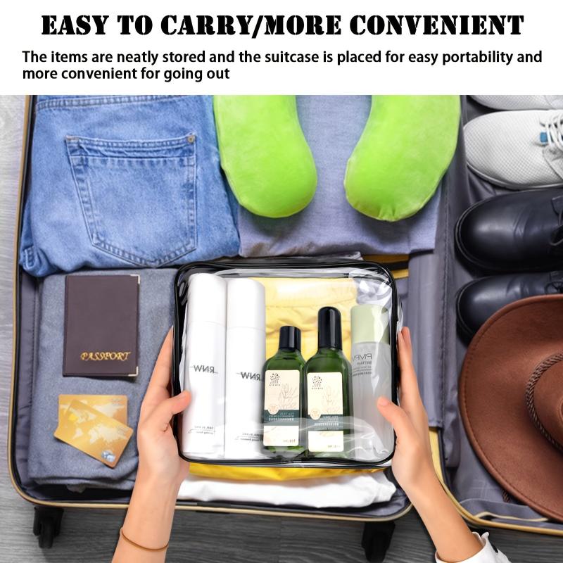 4 Pack PVC Waterproof Toiletry Bags for Travel Storage
