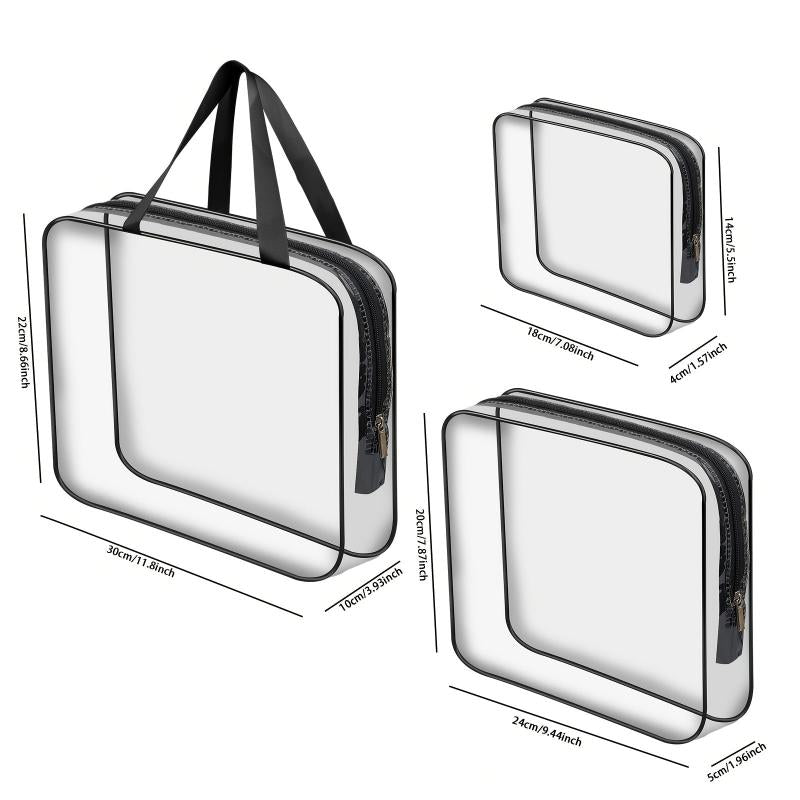 4 Pack PVC Waterproof Toiletry Bags for Travel Storage
