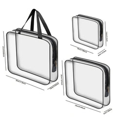 4 Pack PVC Waterproof Toiletry Bags for Travel Storage