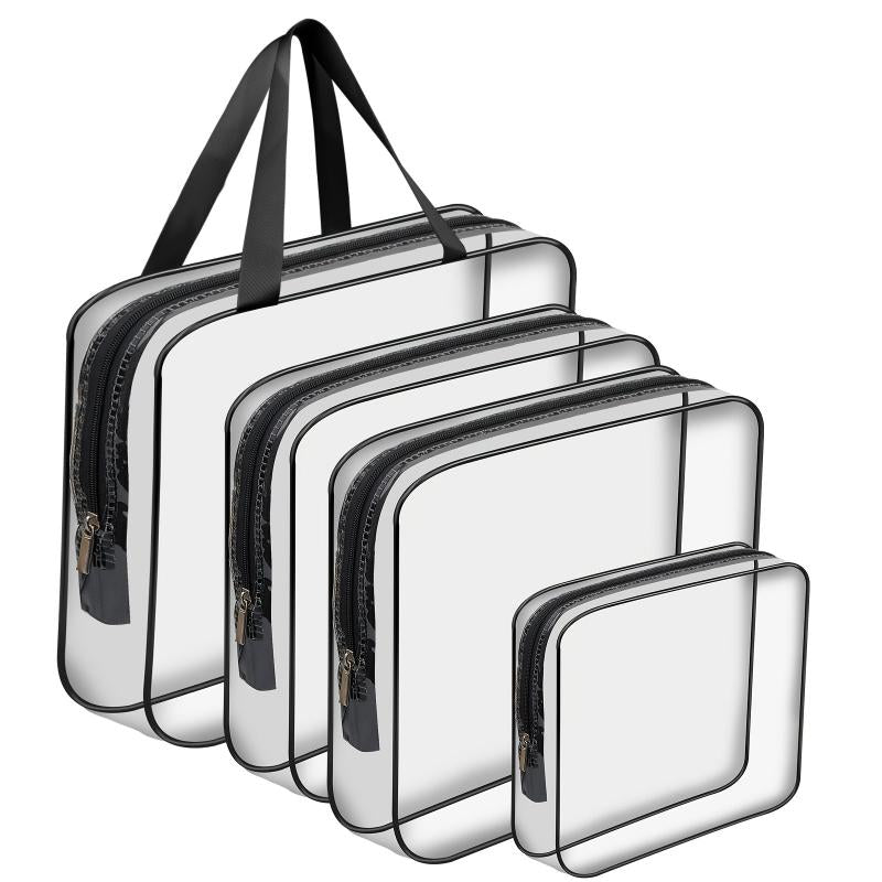 4 Pack PVC Waterproof Toiletry Bags for Travel Storage