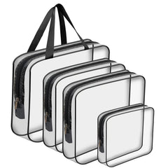 4 Pack PVC Waterproof Toiletry Bags for Travel Storage