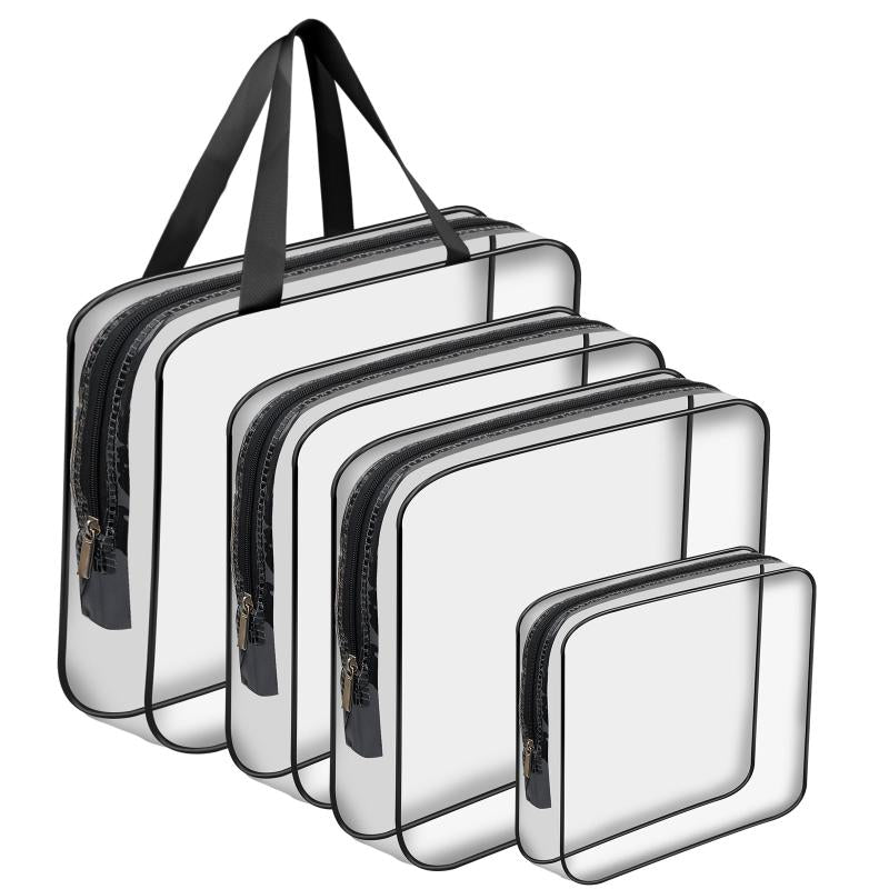 4 Pack PVC Waterproof Toiletry Bags for Travel Storage