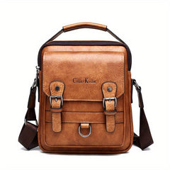 Business Commuter Crossbody Bag Large Capacity Leather Messenger