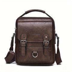 Business Commuter Crossbody Bag Large Capacity Leather Messenger