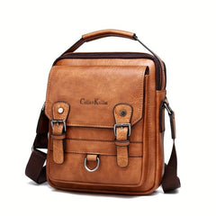 Business Commuter Crossbody Bag Large Capacity Leather Messenger