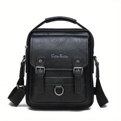 Business Commuter Crossbody Bag Large Capacity Leather Messenger