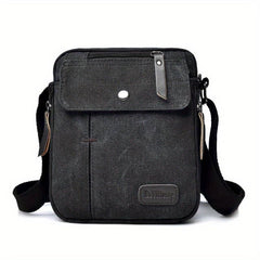 Men's Canvas Small Messenger Bag Casual Shoulder Bag Chest Bag