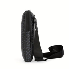 Men's Printed Shoulder Bag, Casual and Adjustable for Daily Commute