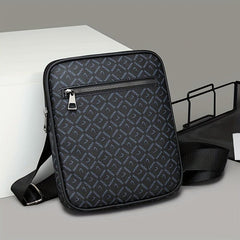 Men's Printed Shoulder Bag, Casual and Adjustable for Daily Commute