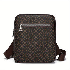Men's Printed Shoulder Bag, Casual and Adjustable for Daily Commute