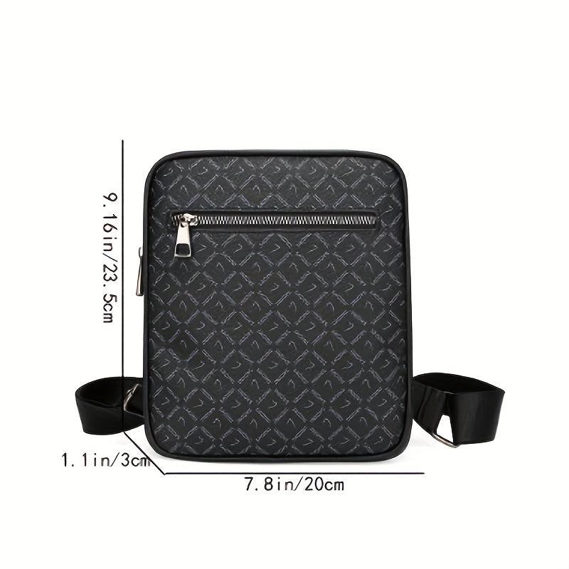 Men's Printed Shoulder Bag, Casual and Adjustable for Daily Commute