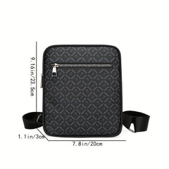 Men's Printed Shoulder Bag, Casual and Adjustable for Daily Commute
