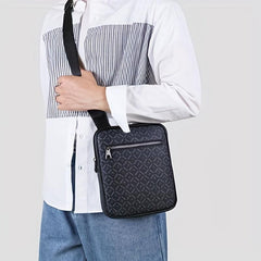 Men's Printed Shoulder Bag, Casual and Adjustable for Daily Commute