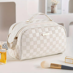 Checkerboard Large Cosmetic Storage Bag