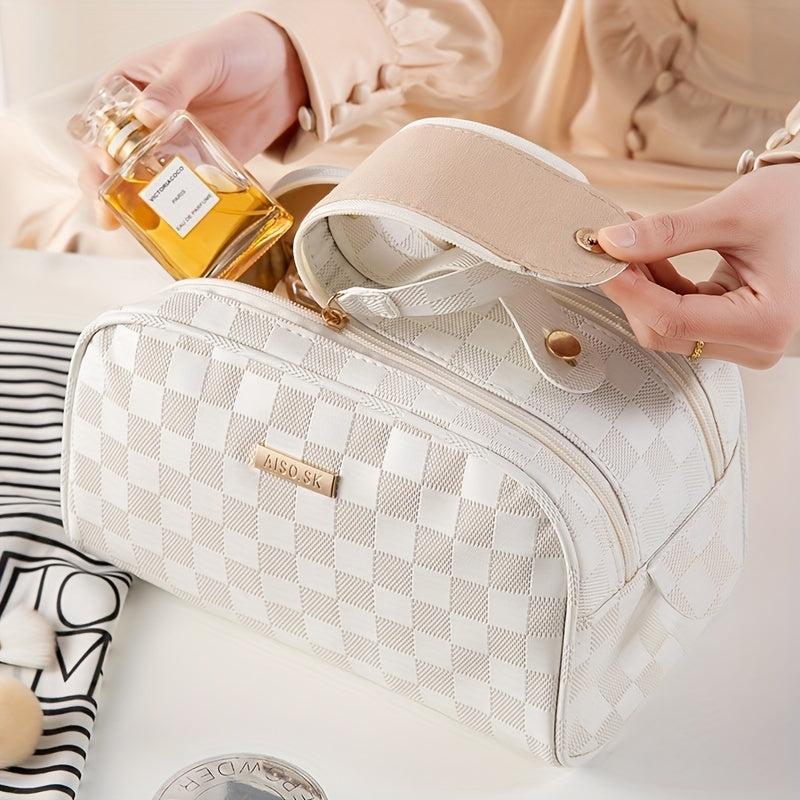 Checkerboard Large Cosmetic Storage Bag