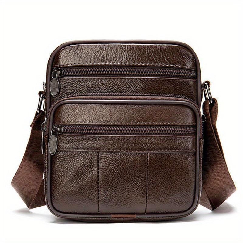 Leather Crossbody Chest Bag Multifunctional Sling Bag