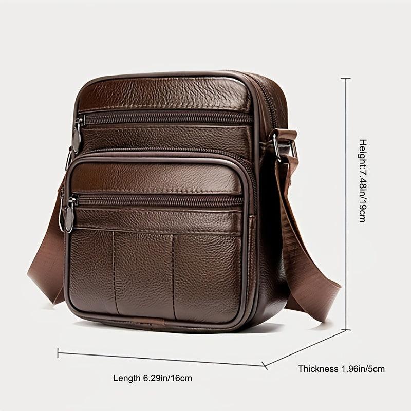 Leather Crossbody Chest Bag Multifunctional Sling Bag