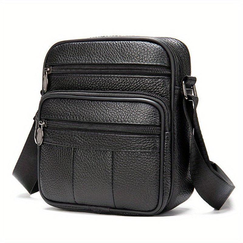 Leather Crossbody Chest Bag Multifunctional Sling Bag