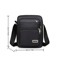 Men's Casual Nylon Messenger Bag Large Capacity Waterproof Bag