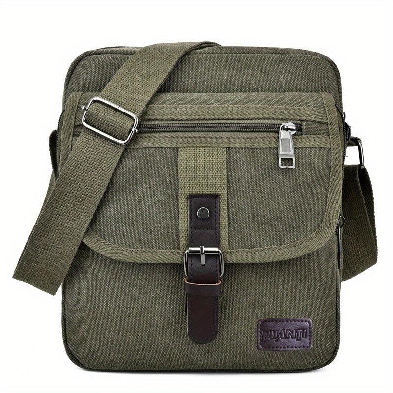 Men's Canvas Crossbody Messenger Bag Thickened Material Large Capacity