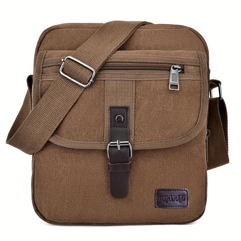 Men's Canvas Crossbody Messenger Bag Thickened Material Large Capacity