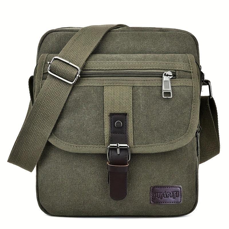 Men's Canvas Crossbody Messenger Bag Thickened Material Large Capacity