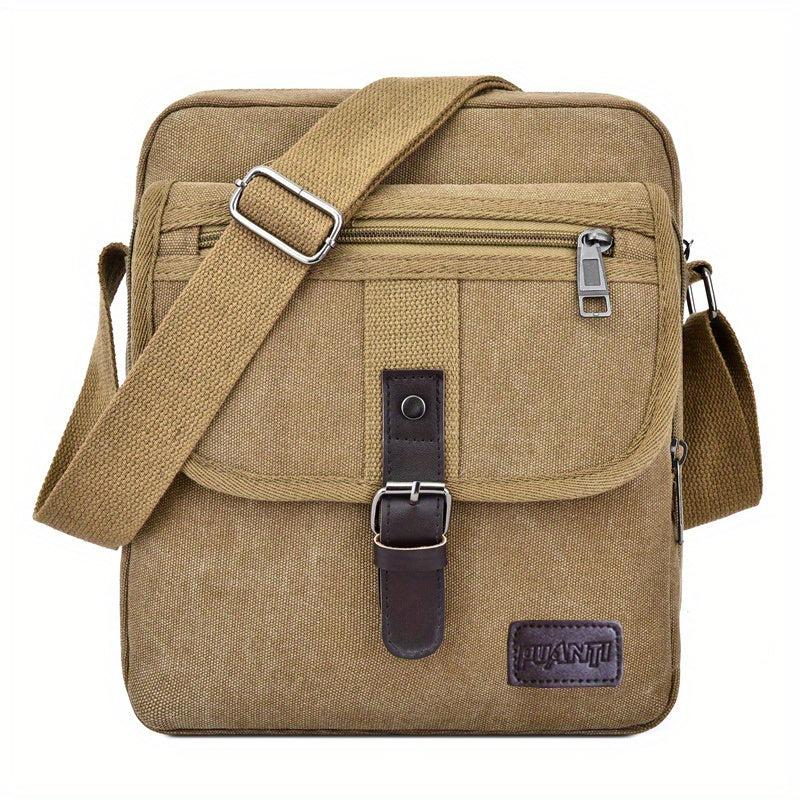 Men's Canvas Crossbody Messenger Bag Thickened Material Large Capacity