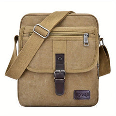 Men's Canvas Crossbody Messenger Bag Thickened Material Large Capacity