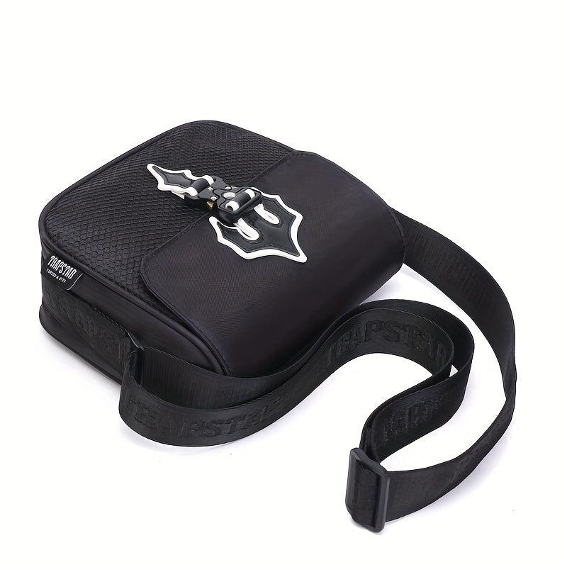 Men's Reflective Nylon Crossbody Bag for Outdoor Sports