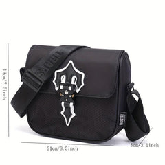 Men's Reflective Nylon Crossbody Bag for Outdoor Sports