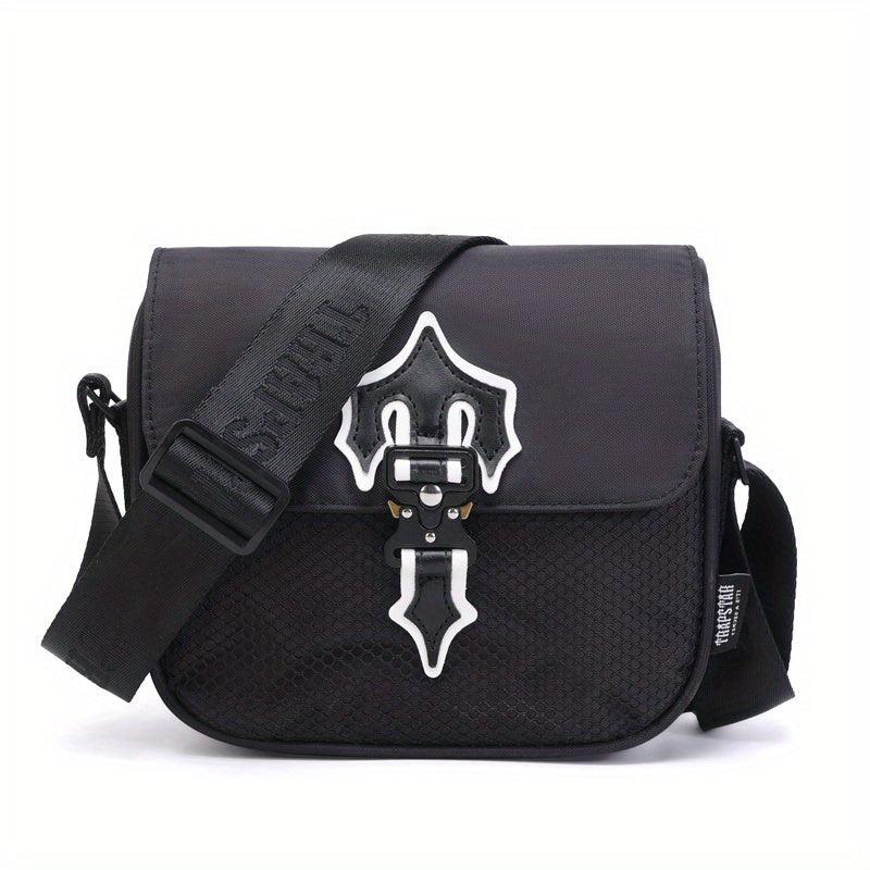 Men's Reflective Nylon Crossbody Bag for Outdoor Sports