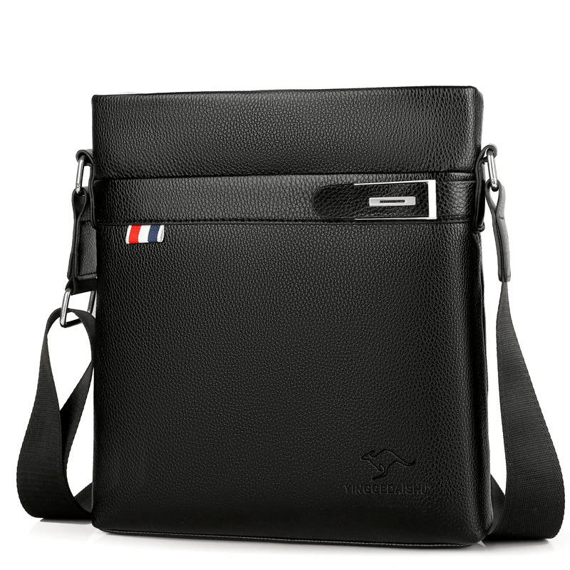 Men's PU Leather Shoulder Bag Business Style Messenger Crossbody Handbag