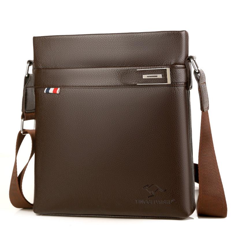 Men's PU Leather Shoulder Bag Business Style Messenger Crossbody Handbag