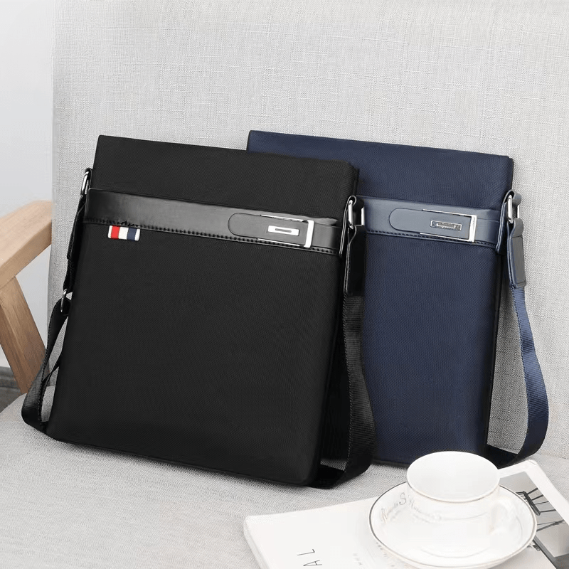 Men's PU Leather Shoulder Bag Business Style Messenger Crossbody Handbag