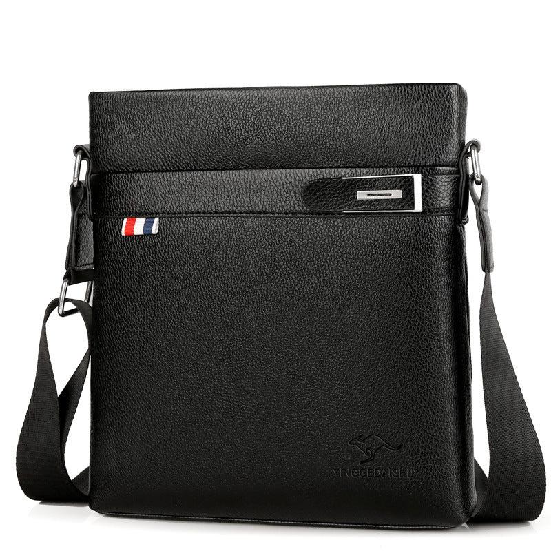 Men's PU Leather Shoulder Bag Business Style Messenger Crossbody Handbag
