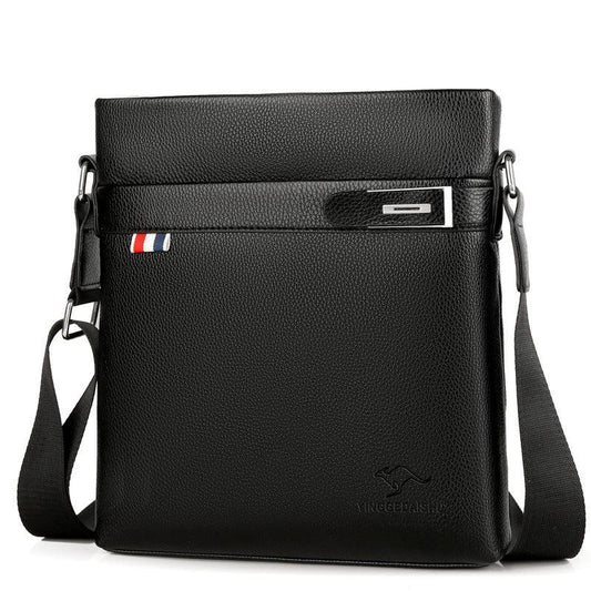Men's PU Leather Shoulder Bag Business Style Messenger Crossbody Handbag