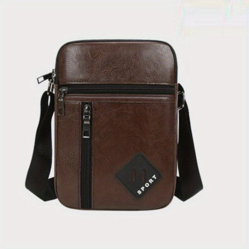PU Leather Business Men's Shoulder Messenger Bag