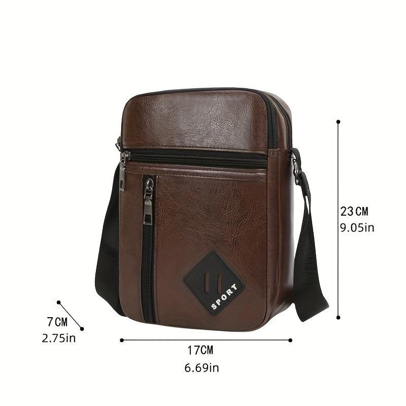 PU Leather Business Men's Shoulder Messenger Bag