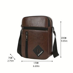 PU Leather Business Men's Shoulder Messenger Bag