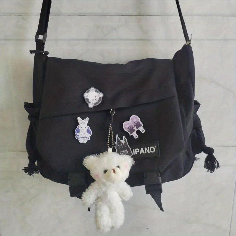 Nylon Shoulder Bag Large Capacity Messenger Bag Student School Bag