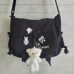 Nylon Shoulder Bag Large Capacity Messenger Bag Student School Bag