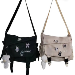 Nylon Shoulder Bag Large Capacity Messenger Bag Student School Bag