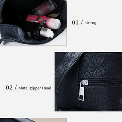 Portable PU Leather Toiletry Bag Large Capacity