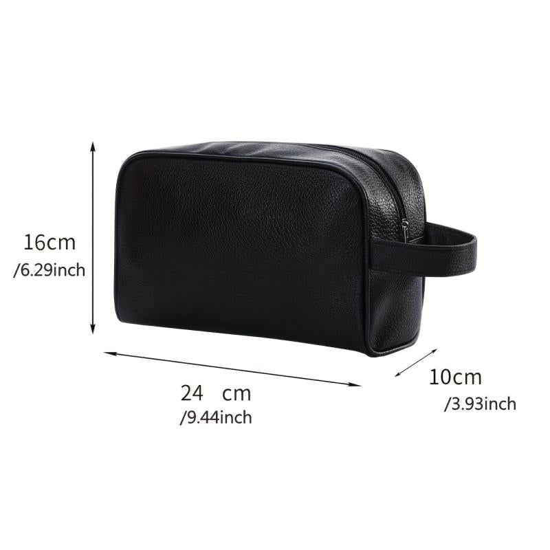 Portable PU Leather Toiletry Bag Large Capacity