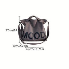 Men's Canvas Print Shoulder Messenger Bag Large Capacity