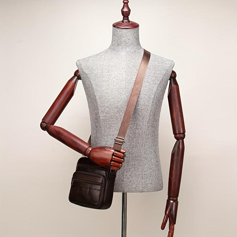 Men's Cow Leather Single Shoulder Crossbody Bag