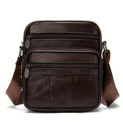 Men's Cow Leather Single Shoulder Crossbody Bag