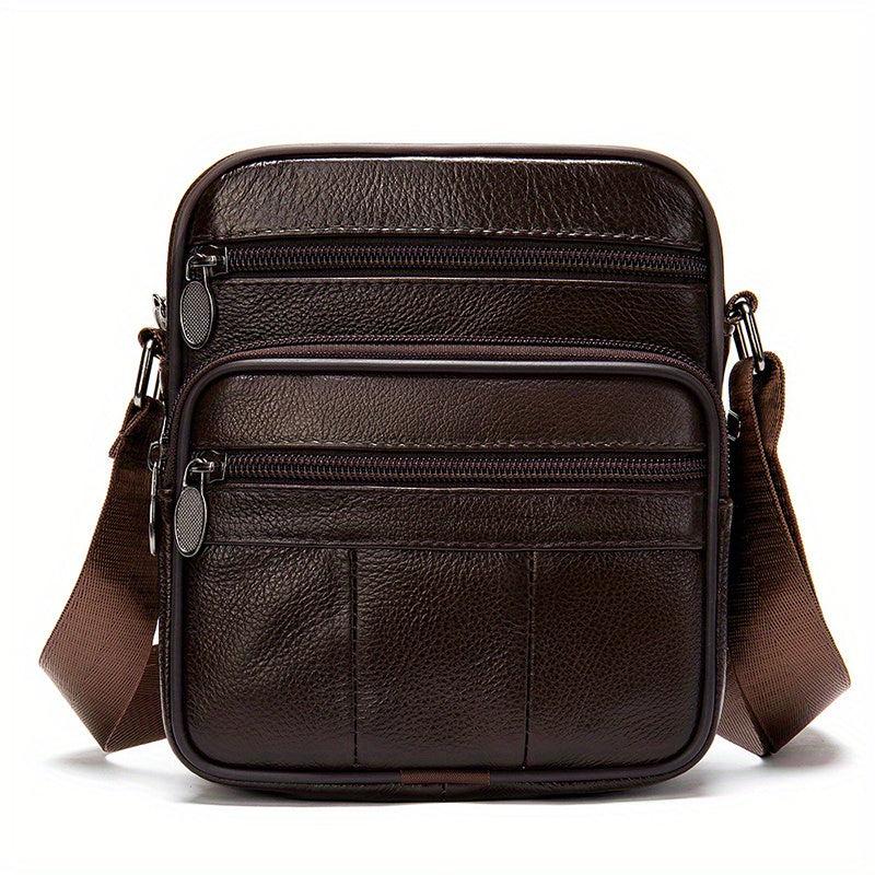 Men's Cow Leather Single Shoulder Crossbody Bag